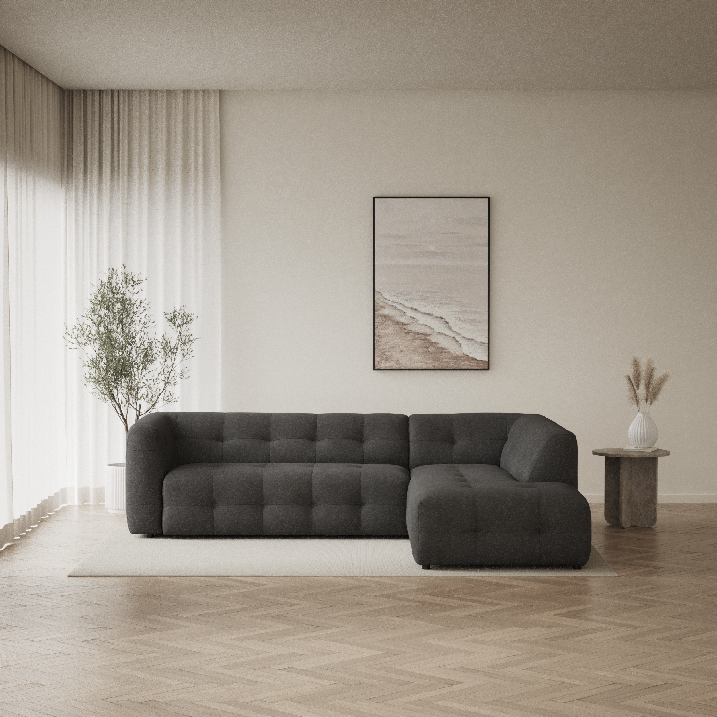 Bella - 3-sits soffa med divan höger - inspiration