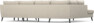 County - 3-sits soffa med divan vänster och schäslong höger - Beige