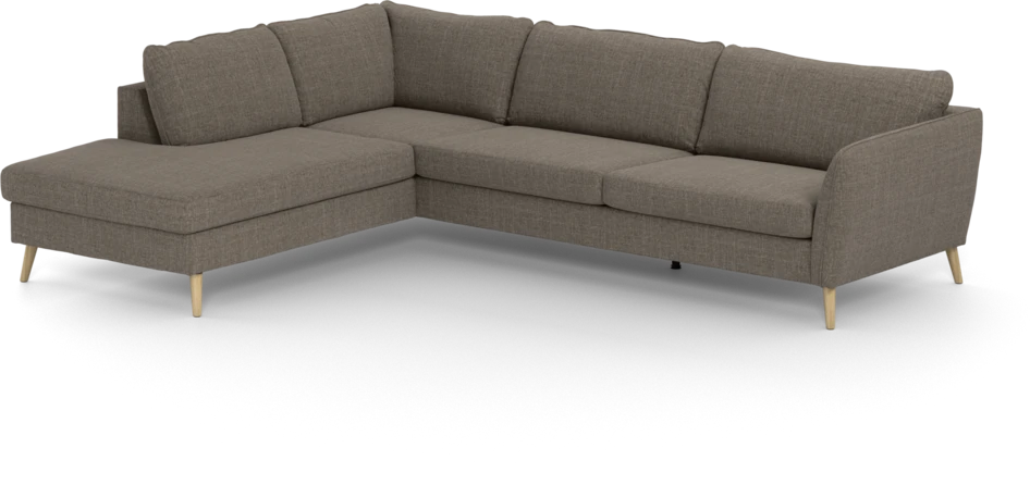 County - 2,5-sits soffa med divan vänster - Brun