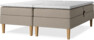 Delux Sense - Ställbar säng, dubbelsäng med bäddmadrass - Beige