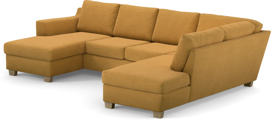 Friday - 3-sits soffa med schäslong vänster och divan höger - Gul
