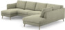 Madison Lux - 2-sits soffa med schäslong vänster och divan höger - Grön