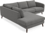 Madison - 2-sits soffa med divan vänster - Grå