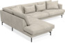 Harper - 3-sits soffa med divan vänster - Beige