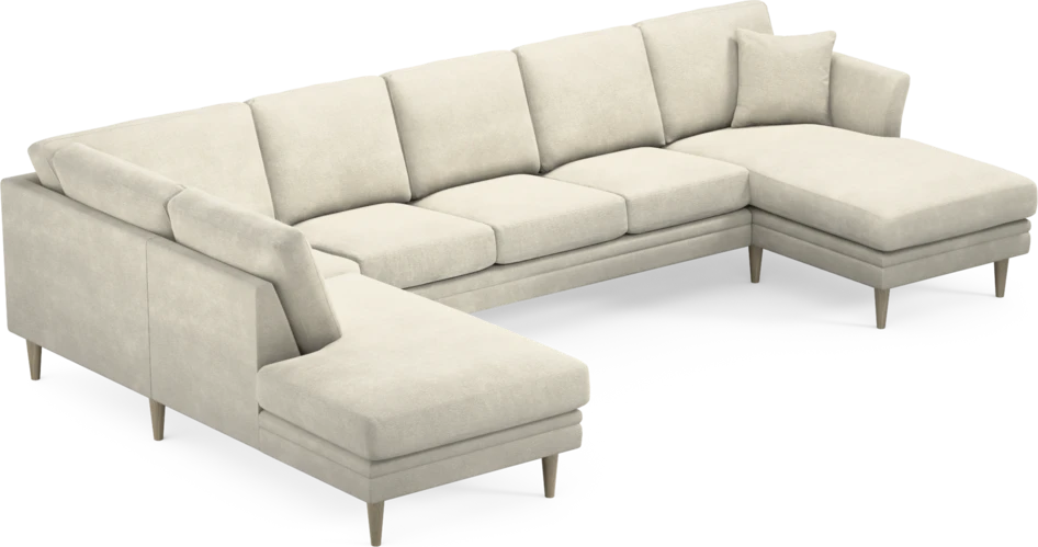 Eden - 3-sits soffa med divan vänster och schäslong höger - Vit