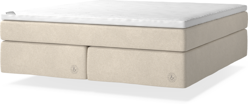 Cape Farewell Comfort - Kontinentalsäng, dubbelsäng med svävande utseende - Beige