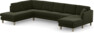 Eden - 3-sits soffa med divan vänster och schäslong höger - Grön