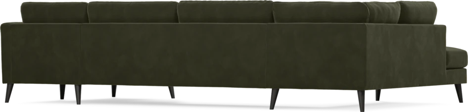 Bridge - 3-sits soffa med divan vänster och schäslong höger - Grön