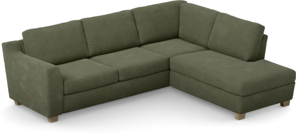 Friday - 2,5-sits soffa med divan höger - Grön