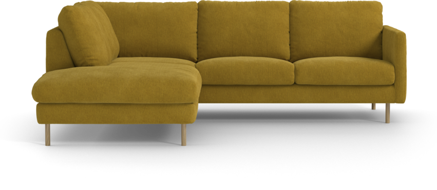 Madison Lux - 2-sits soffa med divan vänster - Gul
