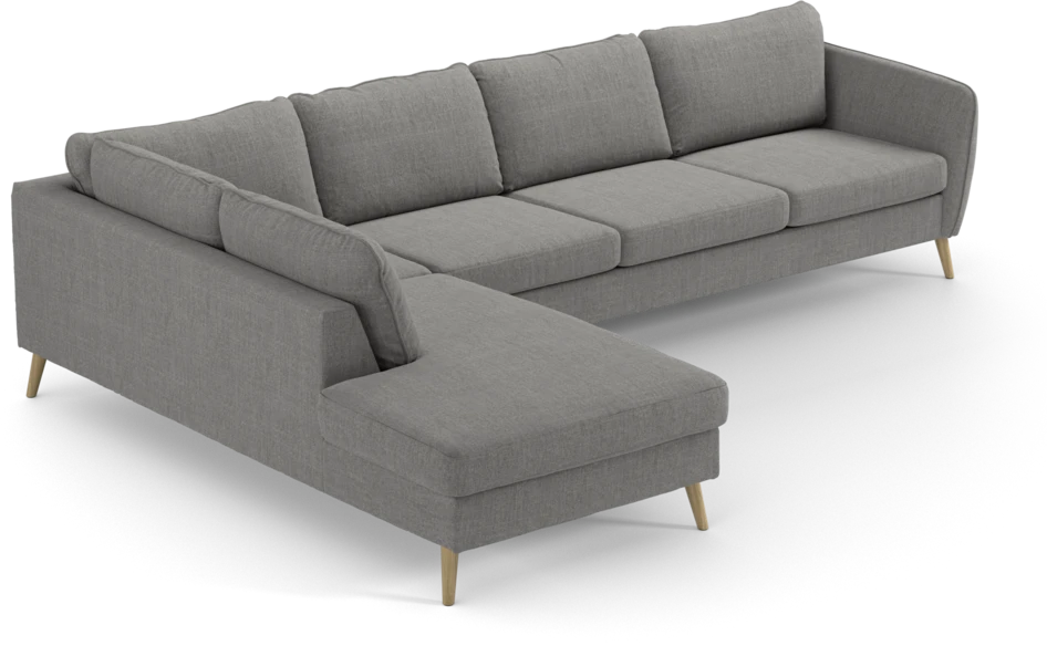 County - 3-sits soffa med divan vänster - Grå