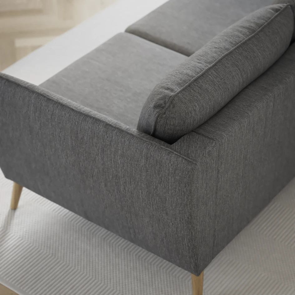 County - 2,5-sits soffa med divan vänster - Grå