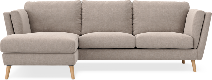 Madison Lux - 2-sits soffa med schäslong vänster - Beige