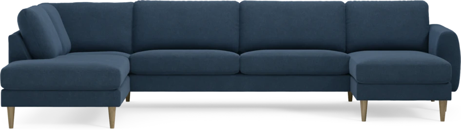 Bridge - 3-sits soffa med divan vänster och schäslong höger - Blå