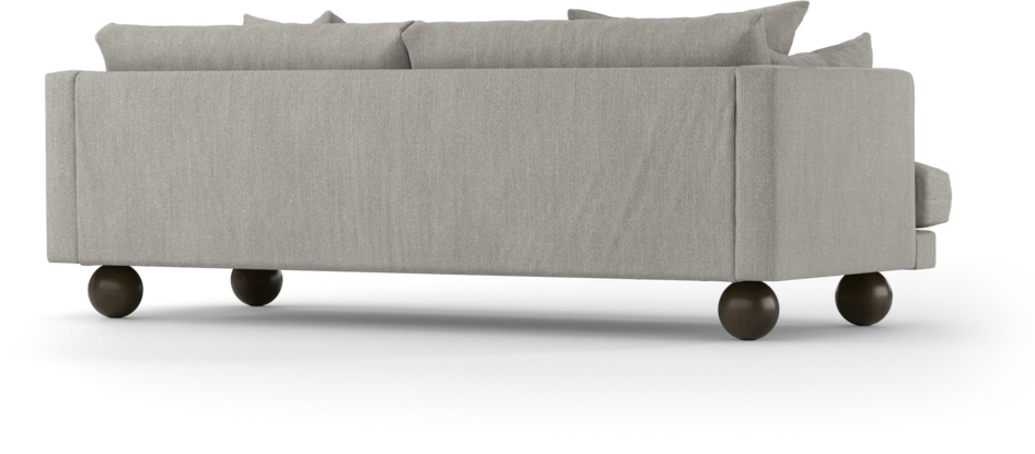 Harper - 3-sits soffa, hel dyna - Grå