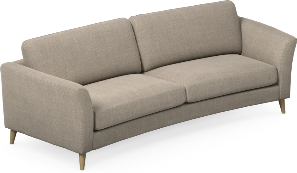 Bridge - 3-sits soffa svängd - Beige