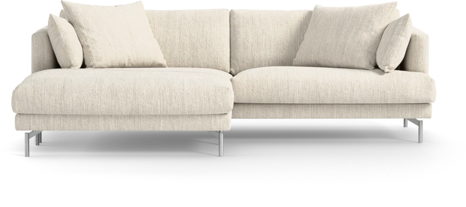 Harper - 4-sits med schäslong XL vänster - Vit