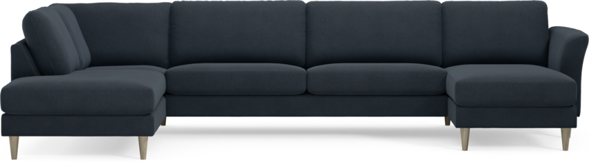 Bridge - 3-sits soffa med divan vänster och schäslong höger - Blå