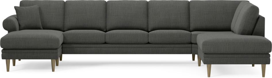 Eden - 3-sits soffa med schäslong vänster och divan höger - Grå