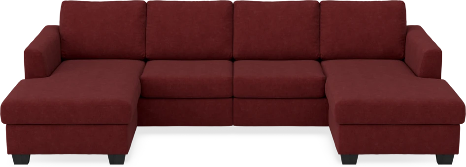 Friday - 2-sits soffa med två schäslonger - Rosa