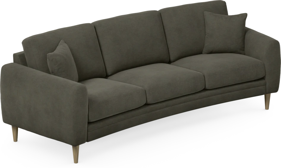 Eden - 3-sits soffa svängd - Grå