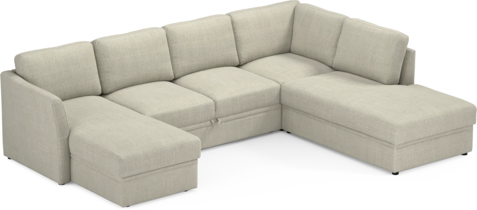Öland - Bäddsoffa med schäslong vänster och divan höger - Beige