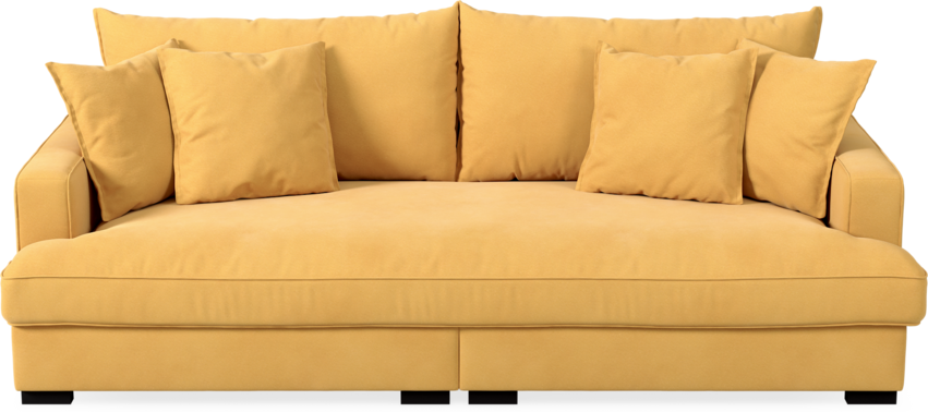 Rossi - 3-sits soffa, hel dyna - Gul