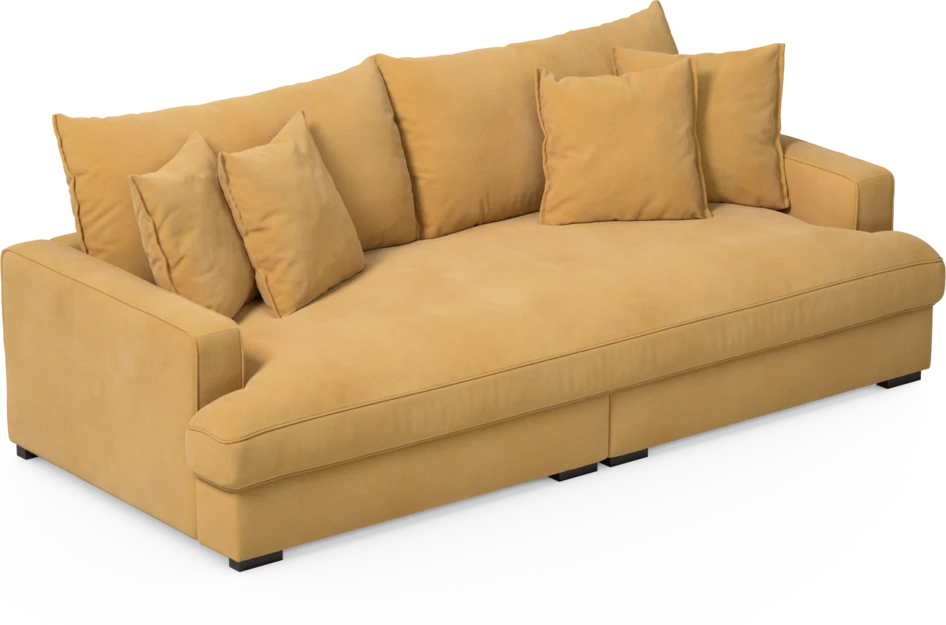 Rossi - 3-sits soffa, hel dyna - Gul