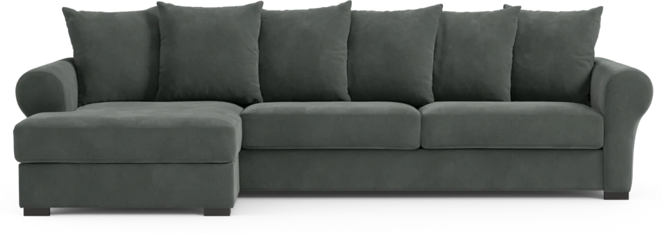Town - 3-sits soffa med schäslong vänster - Grå