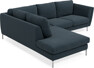 Madison - 2-sits soffa med divan vänster - Turkos