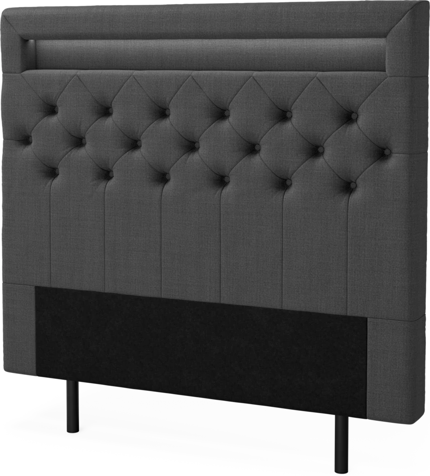 New York led - Sänggavel, 90-210 cm - Grå