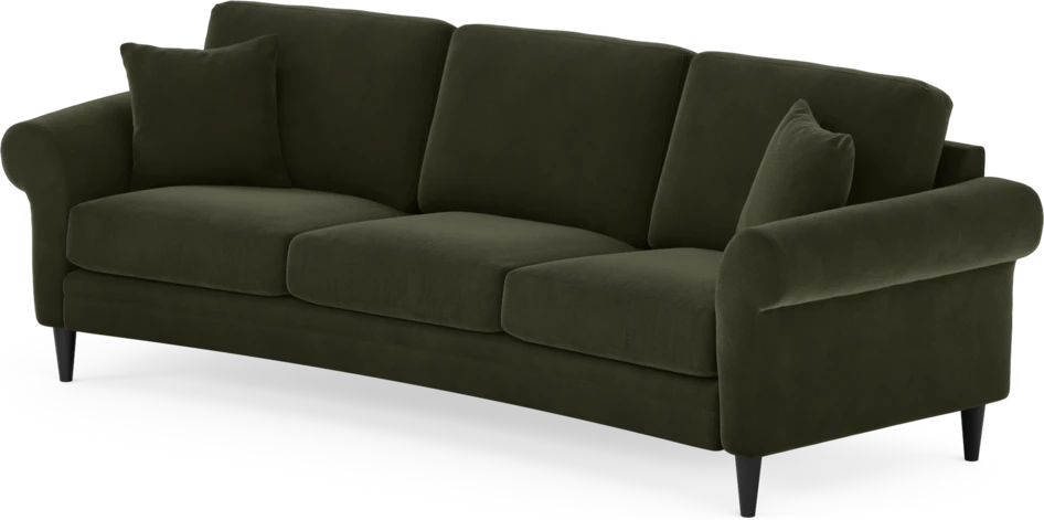 Eden - 3-sits soffa svängd - Grön