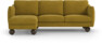 Madison Lux - 2-sits soffa med schäslong vänster - Gul