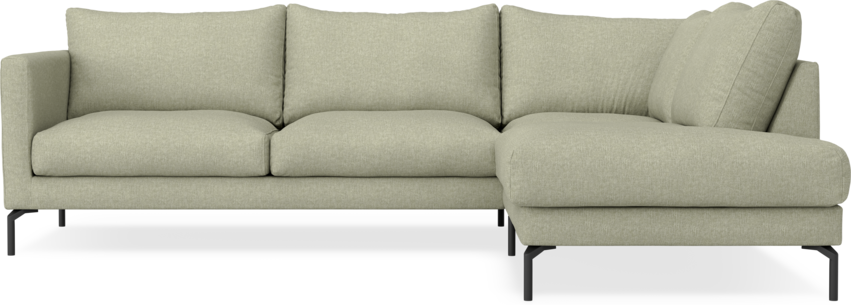 Impression Delux - 3-sits soffa med divan höger - Grön