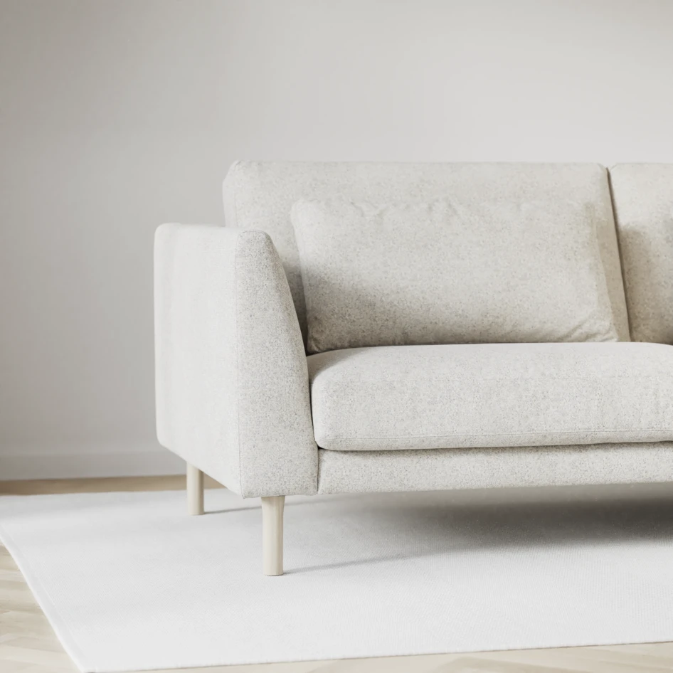 Willow - 4-sits soffa med schäslong vänster, fast klädsel - Beige