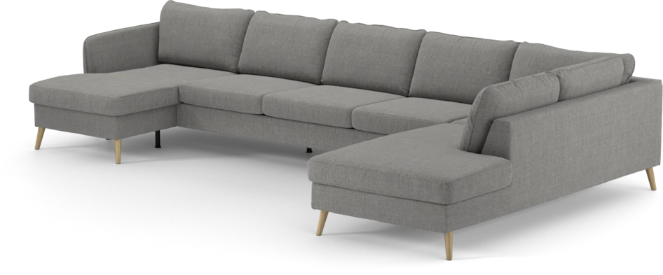County - 4-sits soffa med schäslong vänster och divan höger - Grå
