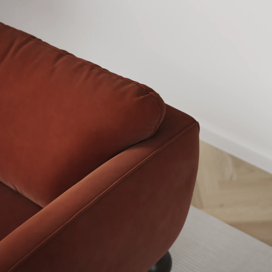 Madison Lux - 2-sits soffa - Röd