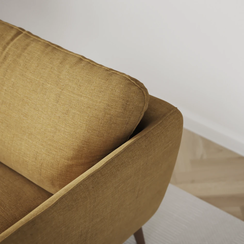 Madison - 2-sits soffa med divan vänster och schäslong höger - Gul