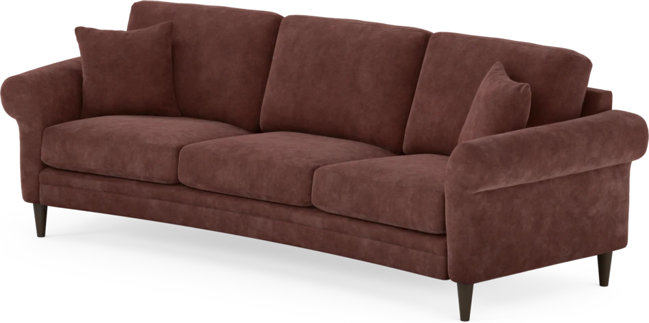 Eden - 3-sits soffa svängd - Röd
