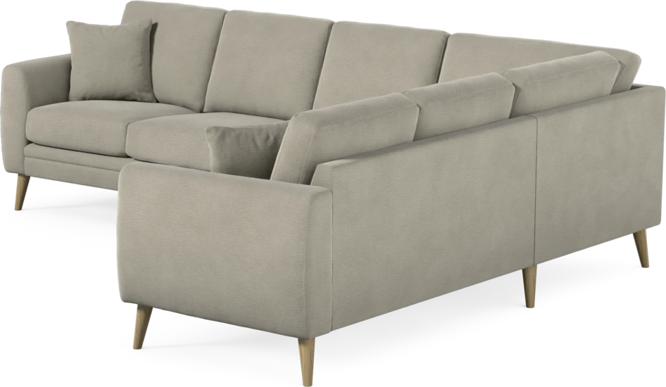 Eden - Hörnsoffa, 3+2-sits - Brun