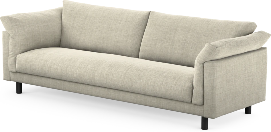 Cherrie - 4-sits soffa, hel dyna, fast klädsel - Beige