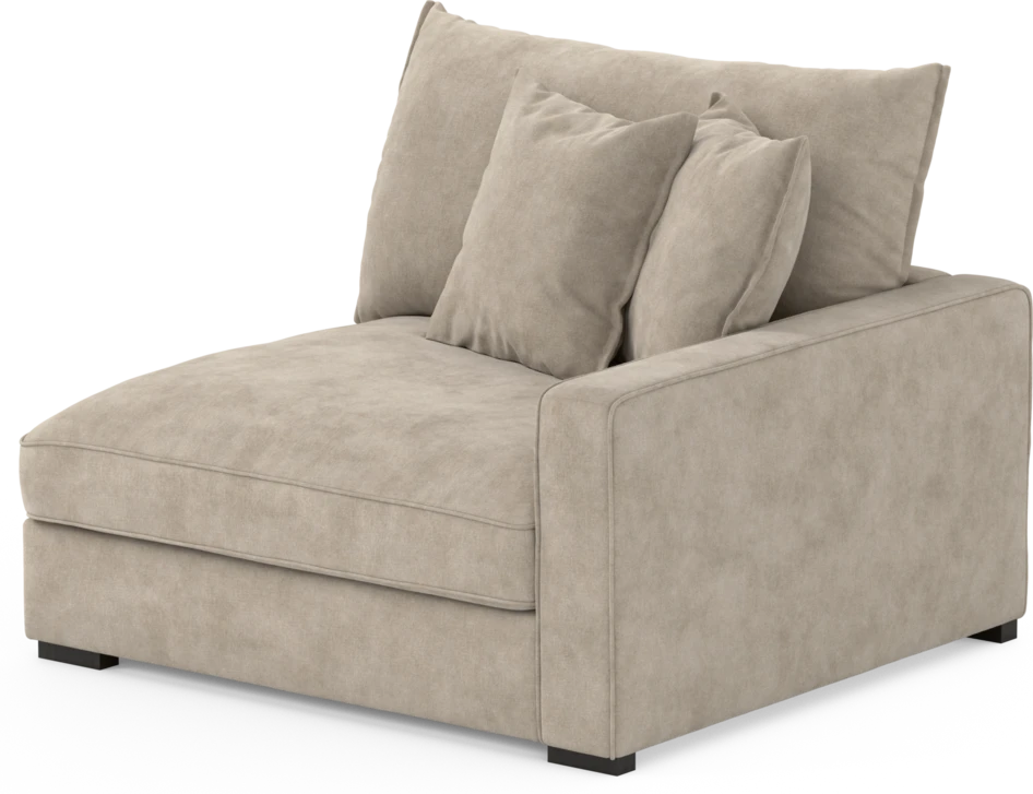 Rossi - 1,5-sits med armstöd höger - Beige