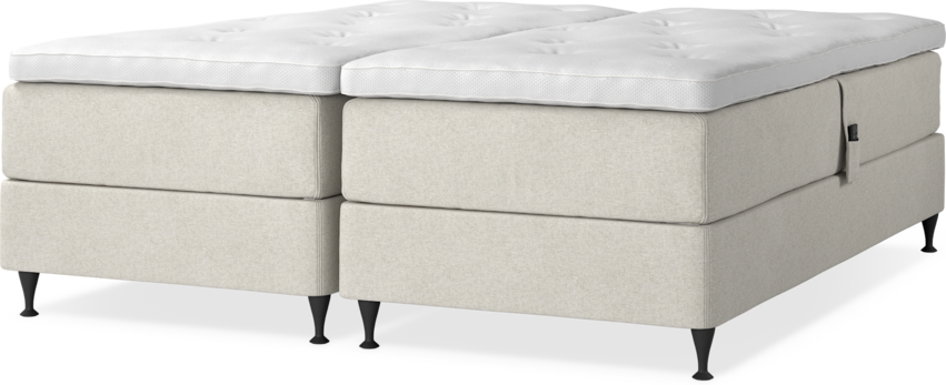 Delux Dream - Ställbar säng, dubbelsäng med bäddmadrass - Beige