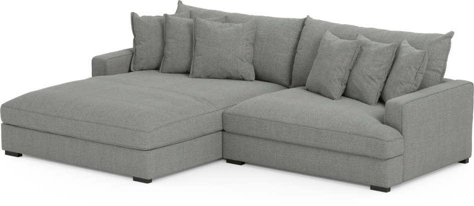 Rossi - 2-sits soffa med schäslong XL vänster - Grå