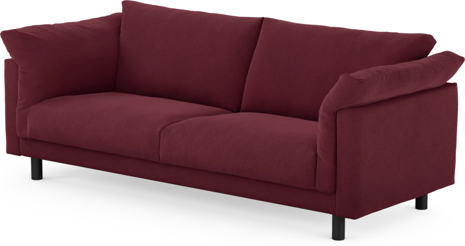 Cherrie - 3-sits soffa, fast klädsel - Röd
