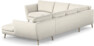 Madison Lux - Hörnsoffa med schäslong höger - Vit