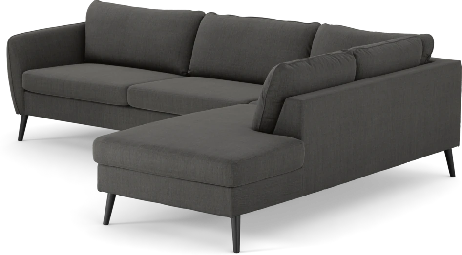 County - 2,5-sits soffa med divan höger - Grå