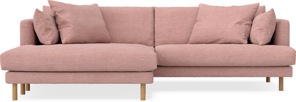 Harper - 4-sits med schäslong XL vänster - Rosa