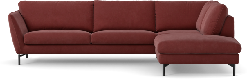 Madison Lux - 3-sits soffa med divan höger - Rosa