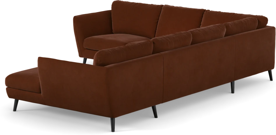 Madison Lux - Hörnsoffa med schäslong höger - Orange